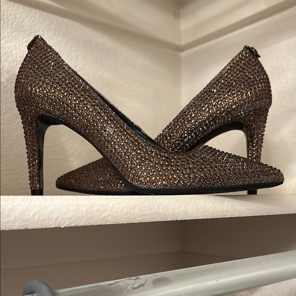 Michael Kors Collection Brown Crystal Heels